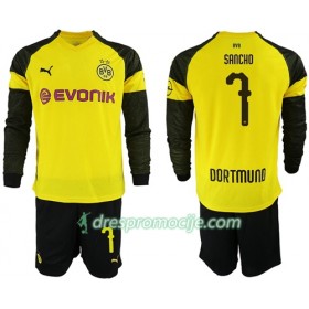 Borussia Dortmund Dres Sancho 7 Dječji Domaći 2018/19 Dugim Rukavima